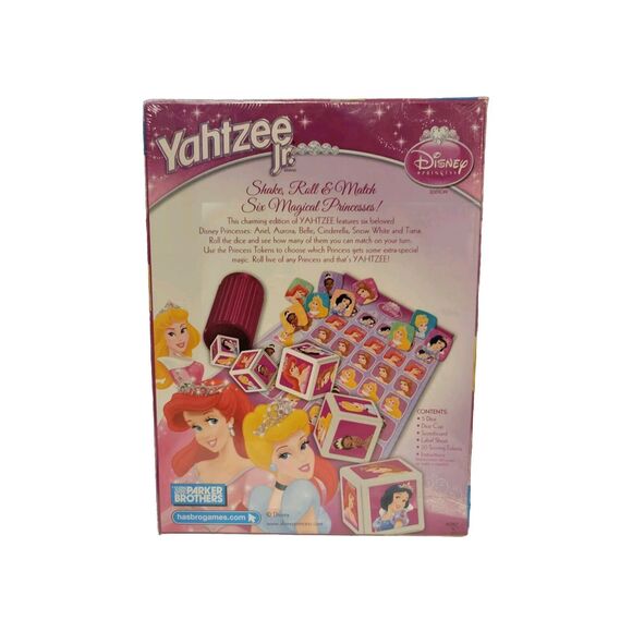 Yahtzee Jr. Disney Princess Game Parker Brothers Hasbro New Factory Sealed - Picture 2 of 3